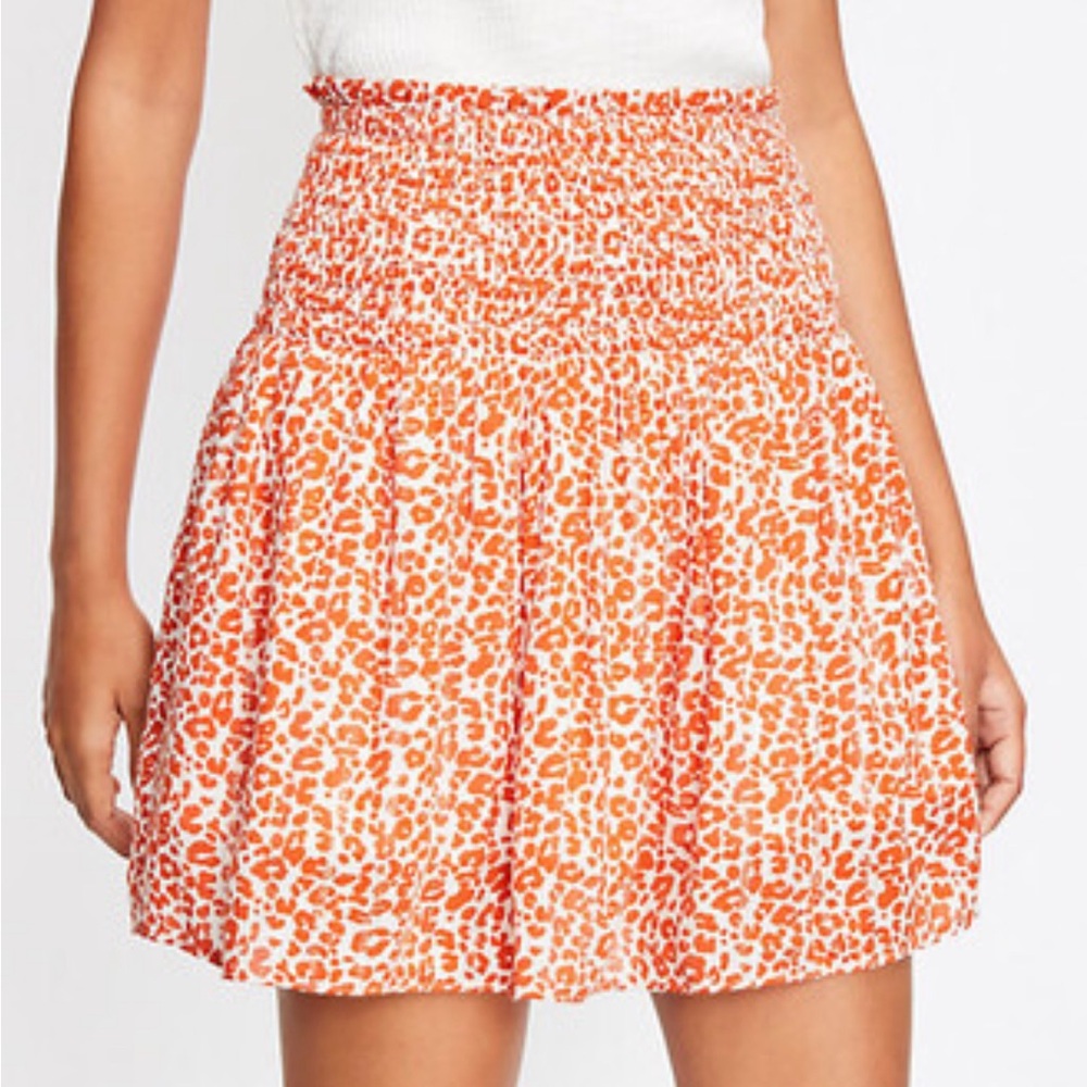 Loft orange animal print skirt. Size XXS